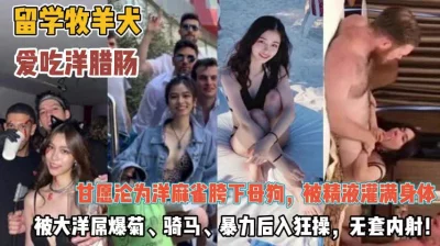 甘愿沦为洋屌胯下母狗被精液内射灌满身体『完整版看简阶』